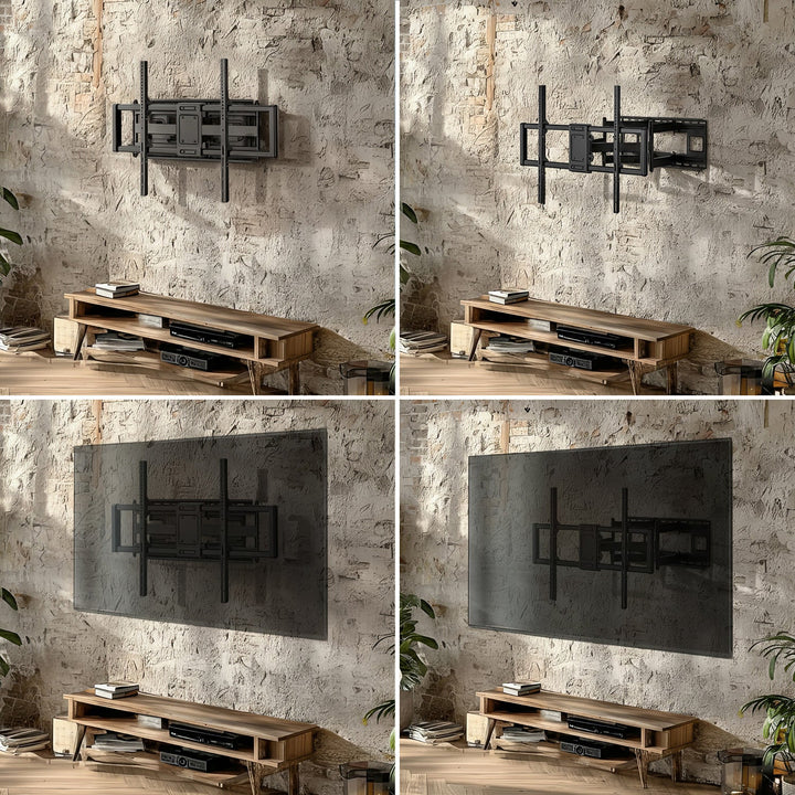 Икономичен телевизионен монтаж Maclean, макс. VESA900x600, 60-120", 120 кг, черен, MC-482