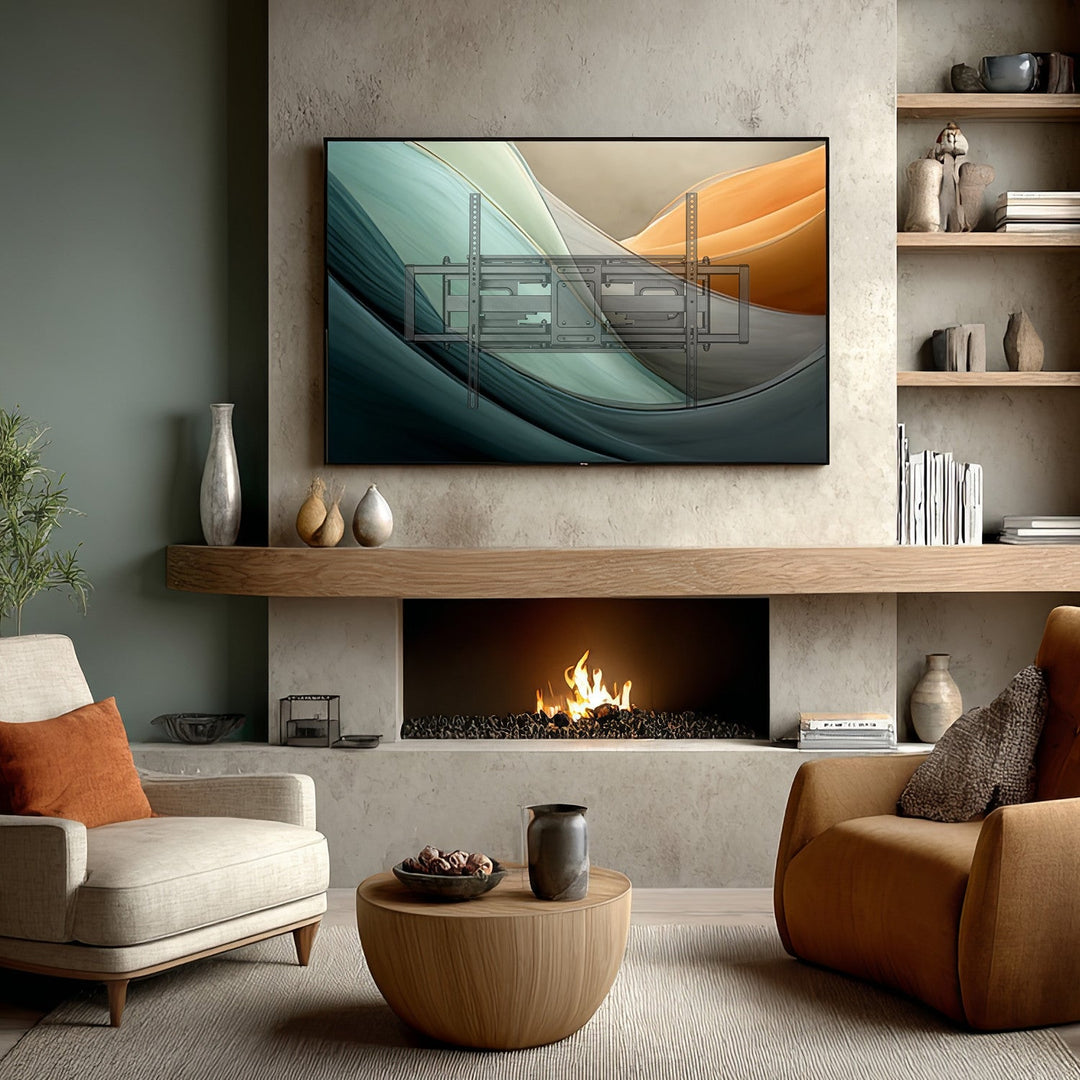 Икономичен телевизионен монтаж Maclean, макс. VESA900x600, 60-120", 120 кг, черен, MC-482