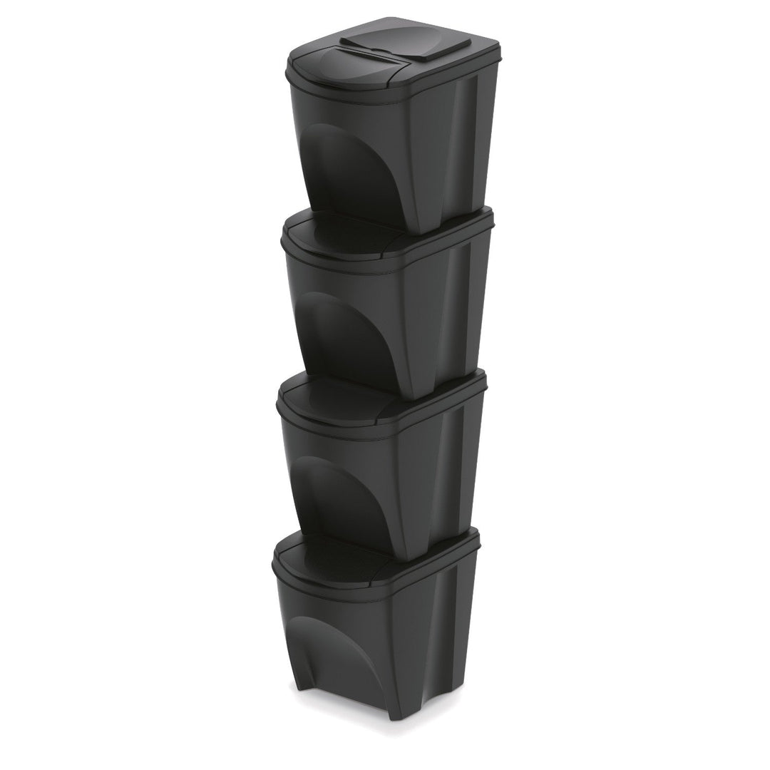 Keden Sortibox 4x25L комплект черни кошчета за сортиране на отпадъци