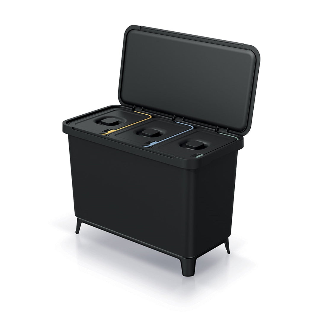 Keden SYSTEMA кош за отпадъци - 3x10 л, черен, за рециклиране