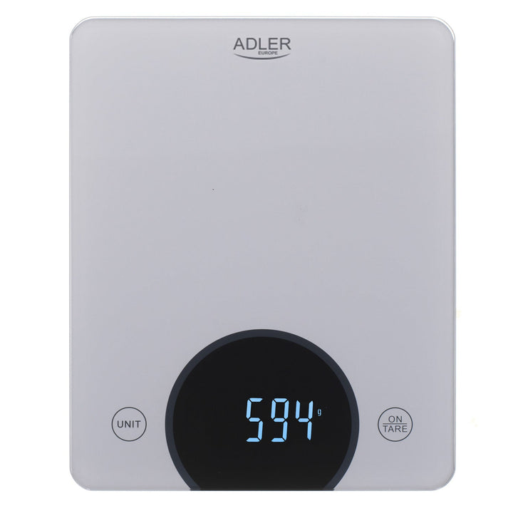 Кухненски кантар Adler AD 3173s до 10 кг, LED дисплей, размери 20 x 16 см