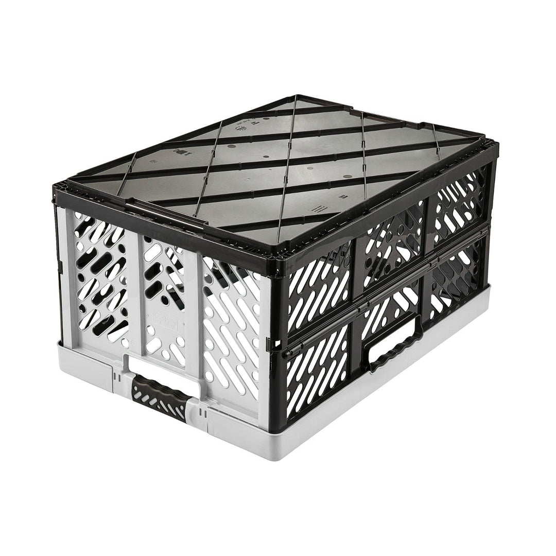Keeeper лека сребриста сгъваема пластмасова кошница, до 50 кг