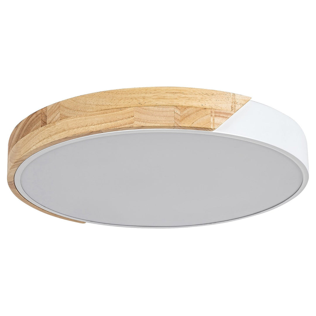 Рабалукс Maple 3527 таванска лампа, матово бяла, 24W, метал и дърво