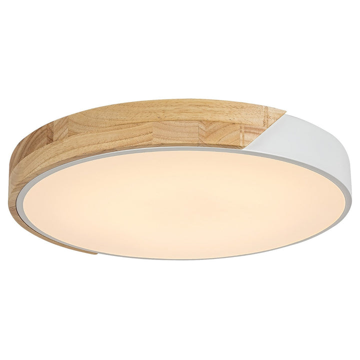 Рабалукс Maple 3527 таванска лампа, матово бяла, 24W, метал и дърво