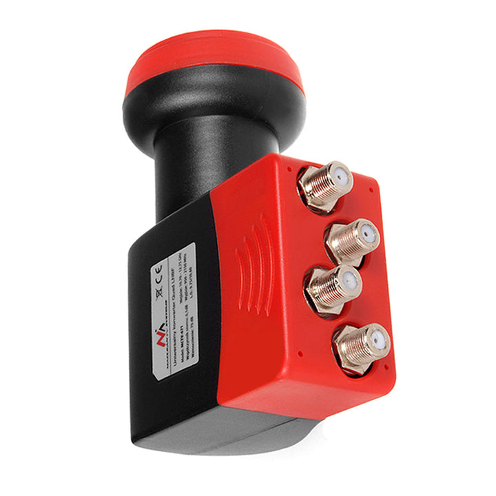 Сателитен конвертор Maclean, LNB, Quad, High Gain, + 4x F конектора, MCTV-671