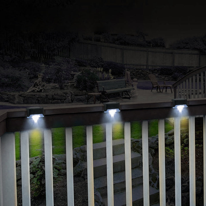 4x Maclean IP44 слънчева LED лампа за стълби, 4000K, Ni-MH 100 mAh, 80x45x45mm, MCE319 сензор за сумрак