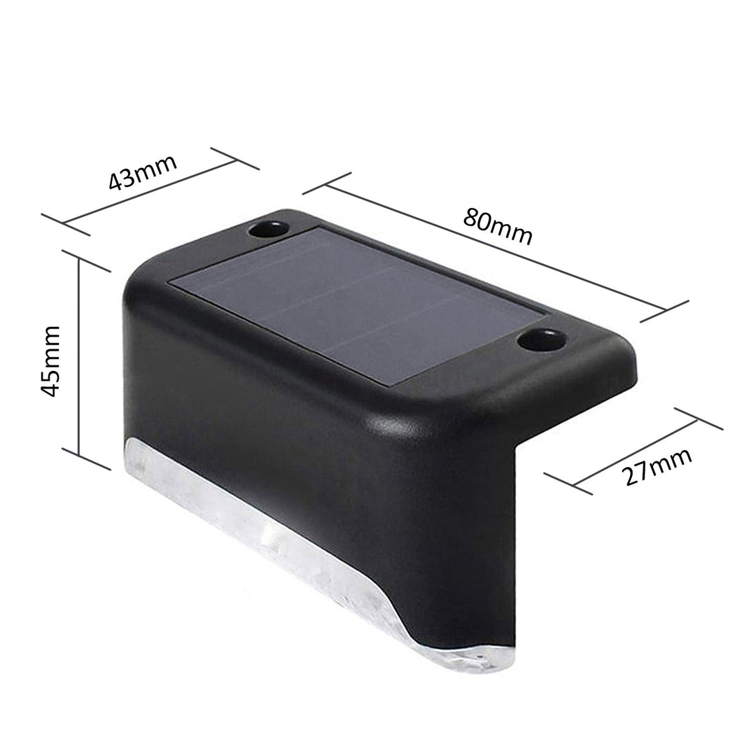 4x Maclean IP44 слънчева LED лампа за стълби, 4000K, Ni-MH 100 mAh, 80x45x45mm, MCE319 сензор за сумрак