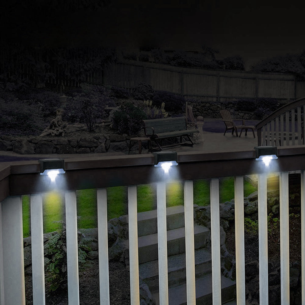 8x Maclean IP44 слънчева LED лампа за стълби, 4000K, Ni-MH 100 mAh, 80x45x45mm, MCE319 сензор за затъмняване