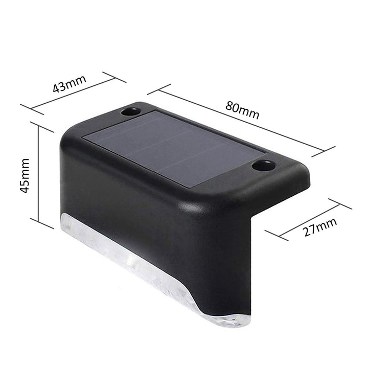 8x Maclean IP44 слънчева LED лампа за стълби, 4000K, Ni-MH 100 mAh, 80x45x45mm, MCE319 сензор за затъмняване