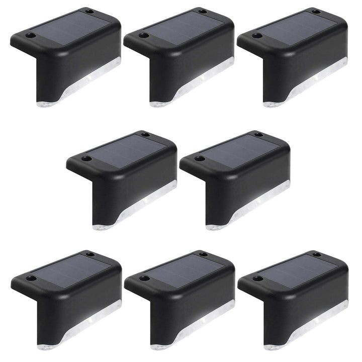 8x Maclean IP44 слънчева LED лампа за стълби, 4000K, Ni-MH 100 mAh, 80x45x45mm, MCE319 сензор за затъмняване