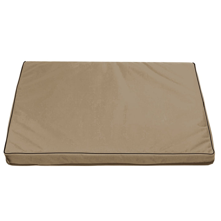 Vigo Standard матрак за кучета и котки, 80 x 60 x 5 cm, бежов с черна кайма