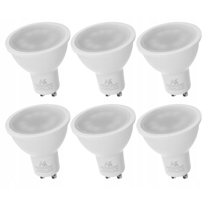 6x Maclean LED крушка, GU10, 7W, 220-240V~, 50/60Hz, топло бял цвят, 3000K, 490 лумена, MCE437 WW