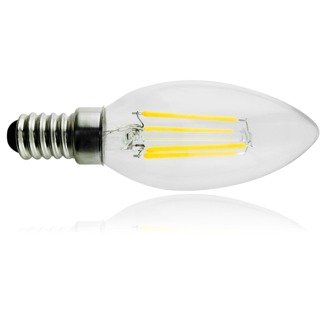 6x Maclean крушка, LED с нажежаема жичка E14, 4W, 230V, WW топло бяло 3000K, 400lm, Retro Edison декоративна свещ C35, MCE285