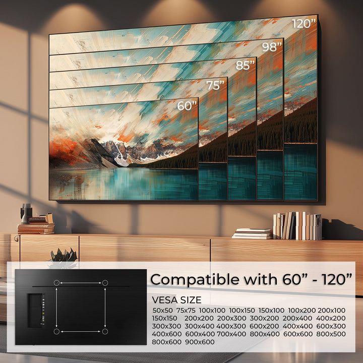 Монтажна стойка за телевизор или монитор Maclean, макс. VESA 900x600, 60-120", 120 кг, черна, MC-750N