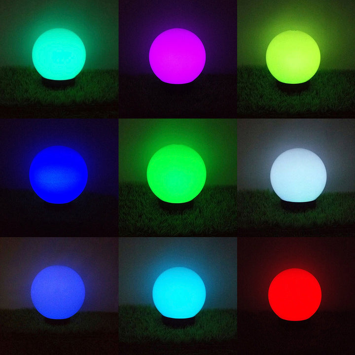 GreenBlue свободностояща слънчева градинска лампа, сфера, 15x48cm, цветен RGB LED, GB122 + 25x58cm GB166