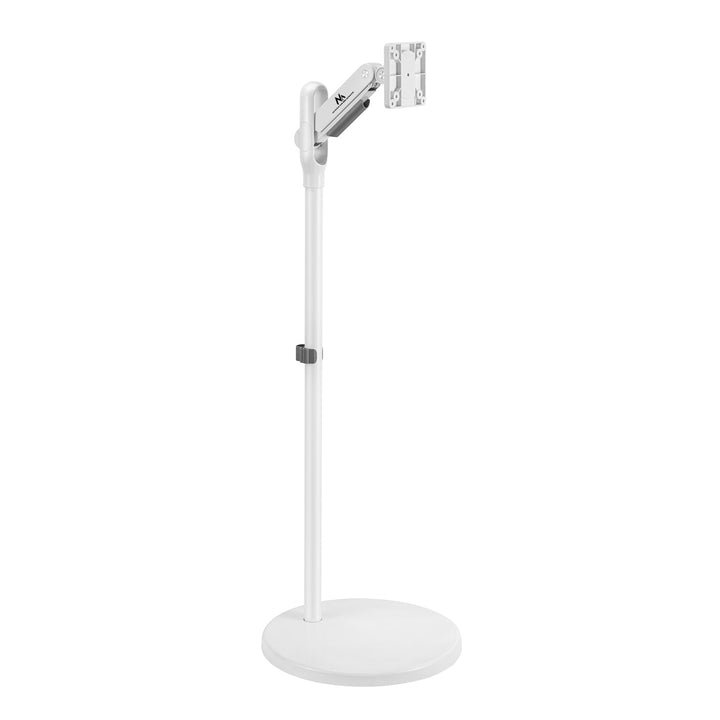 Маклин мобилна стойка за монитор/телевизор, газова пружина, 17"-35", 2-10 кг, бяла, MC-970W
