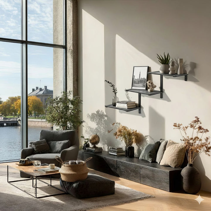 Маклин тристепенна модулна стелажна система, максимално натоварване 30 кг, MC-974