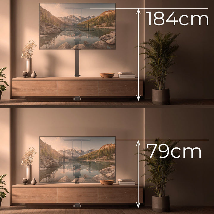 Електрически изтеглящ се телевизионен монтаж Maclean, TUYA, 37''-80'', VESA 600x400, макс. 60 кг, MC-866T