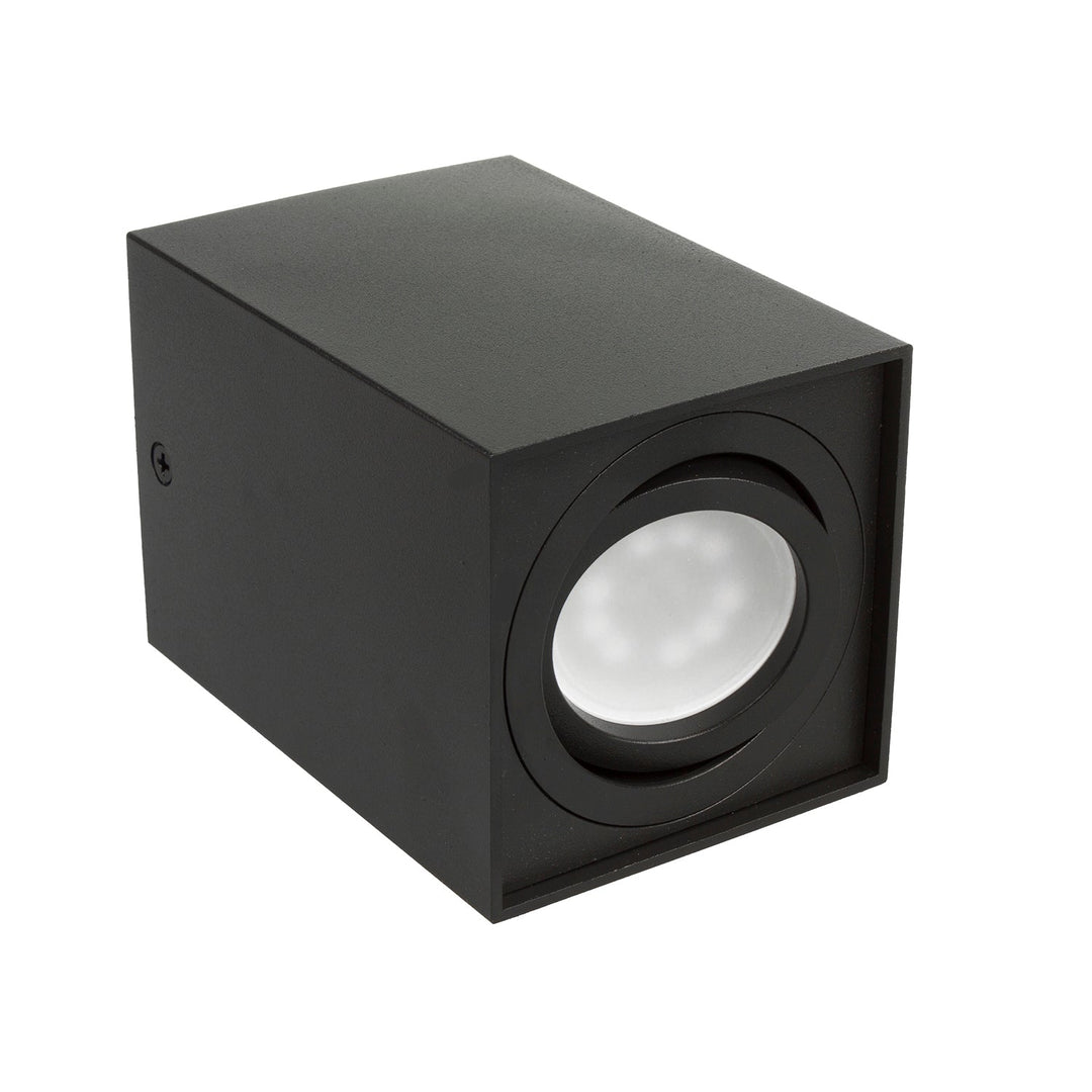 Maclean tub / corp de iluminat de suprafață, spot, cu halogen, pătrat, aluminiu, bec 5W GU10, 80x80x115mm, culoare neagră, MCE426 B +
