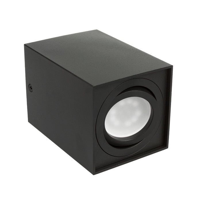 Maclean tub / corp de iluminat de suprafață, spot, cu halogen, pătrat, aluminiu, bec 5W GU10, 80x80x115mm, culoare neagră, MCE426 B +