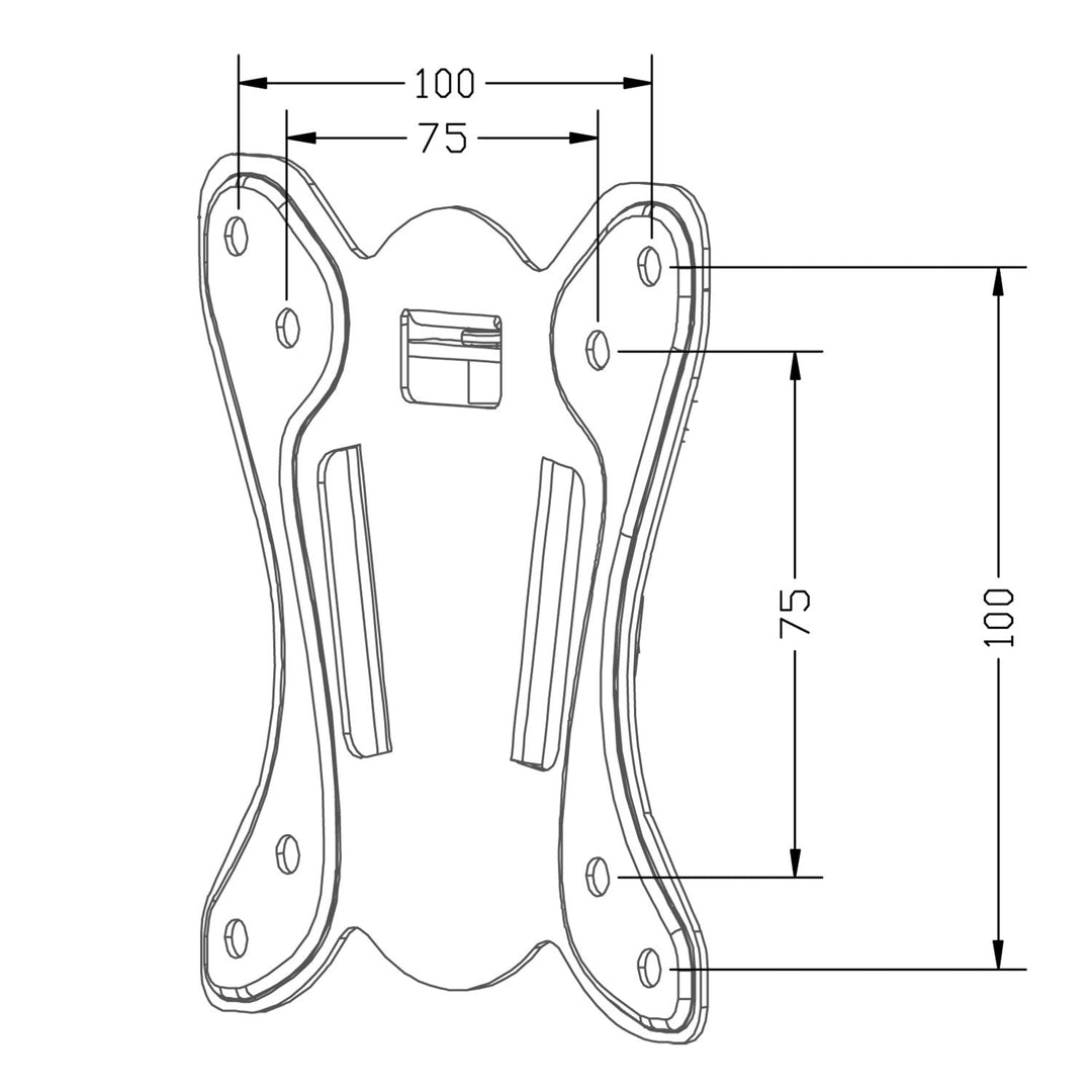 Монтажна стойка за телевизор Maclean, макс. VESA 100x100, 13-27", 25 кг, MC-715A