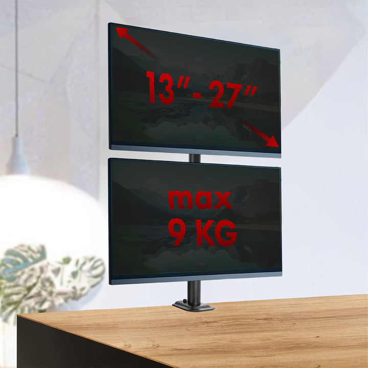 Монтажна стойка за монитор Maclean, макс. VESA 100x100, 13-27", 9 кг, MC-966