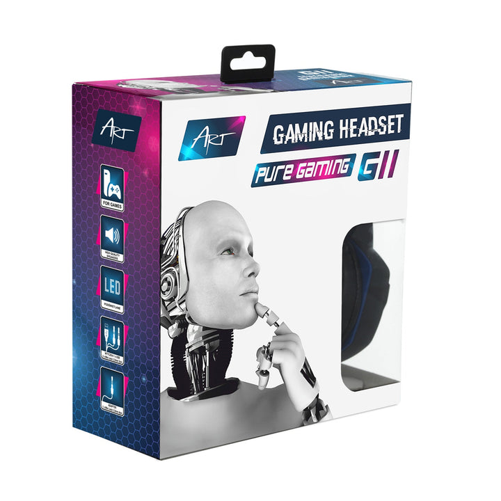ART геймърски слушалки, с микрофон, LED подсветка, G11