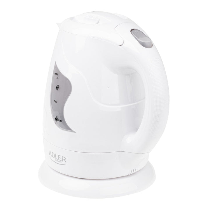 Безжична електрическа кана Adler, 850 W, 1 л, бяла, AD 08 in