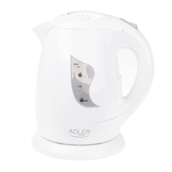 Безжична електрическа кана Adler, 850 W, 1 л, бяла, AD 08 in