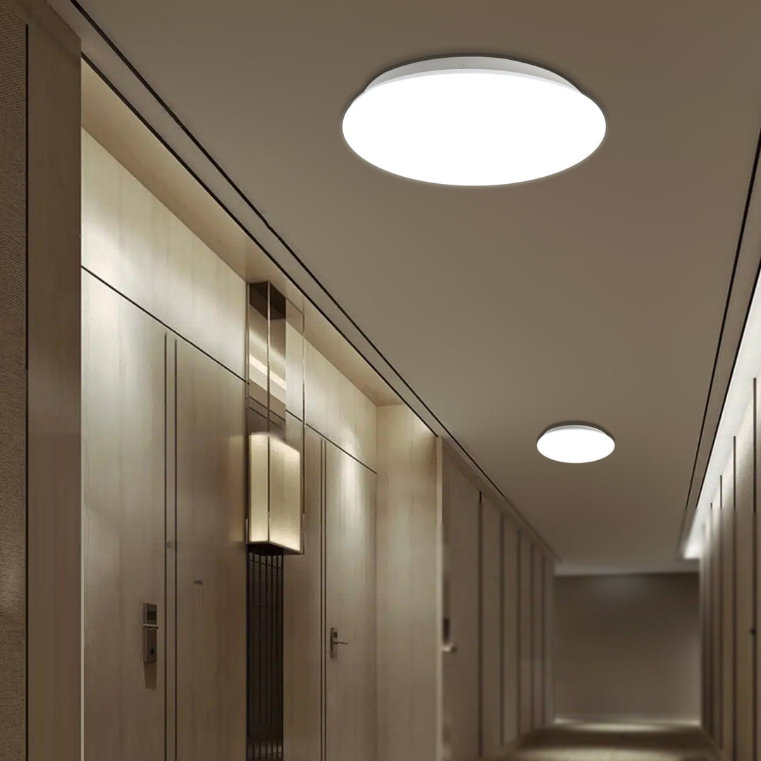LED таванска лампа Maclean със сензор, 5,8 GHz микровълнов сензор, 4000 K, 12 W, 950 lm, IP44, MCE347