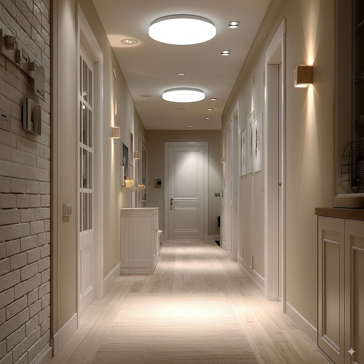 LED таванска лампа Maclean със сензор, 5,8 GHz микровълнов сензор, 4000 K, 12 W, 950 lm, IP44, MCE347