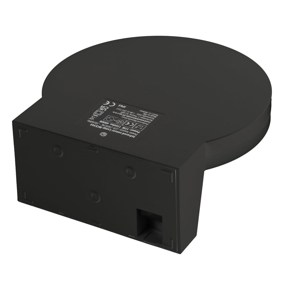 LED лампа Maclean с датчик за движение, PIR датчик за движение, черна, 15W, IP65, 1560lm, неутрално бял цвят (4000K) MCE344 B