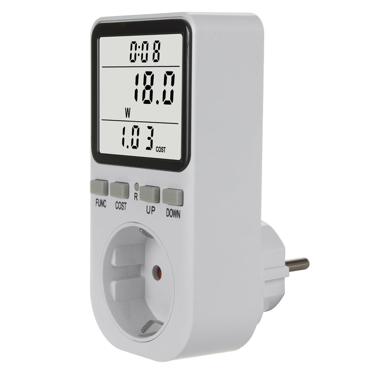 GreenBlue електромер, ватметър, тип F, 220-240 V AC, 50 Hz, максимално натоварване 16 A, IP20, вградена батерия, GB364 F