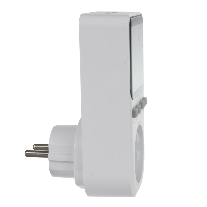 GreenBlue електромер, ватметър, тип E, 220–240 V AC, 50 Hz, макс. натоварване 16 A, IP20, вградена батерия, GB364 E