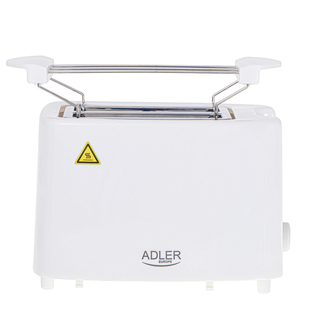 Тостер Adler, 6 настройки на температурата, решетка за хлебчета, 900 W, бял, AD 3223