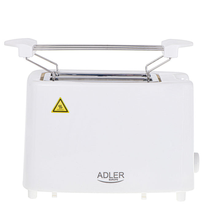 Тостер Adler, 6 настройки на температурата, решетка за хлебчета, 900 W, бял, AD 3223