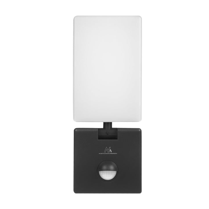 LED лампа с PIR датчик за движение, черна, 10W, IP65, 800lm, 4000K