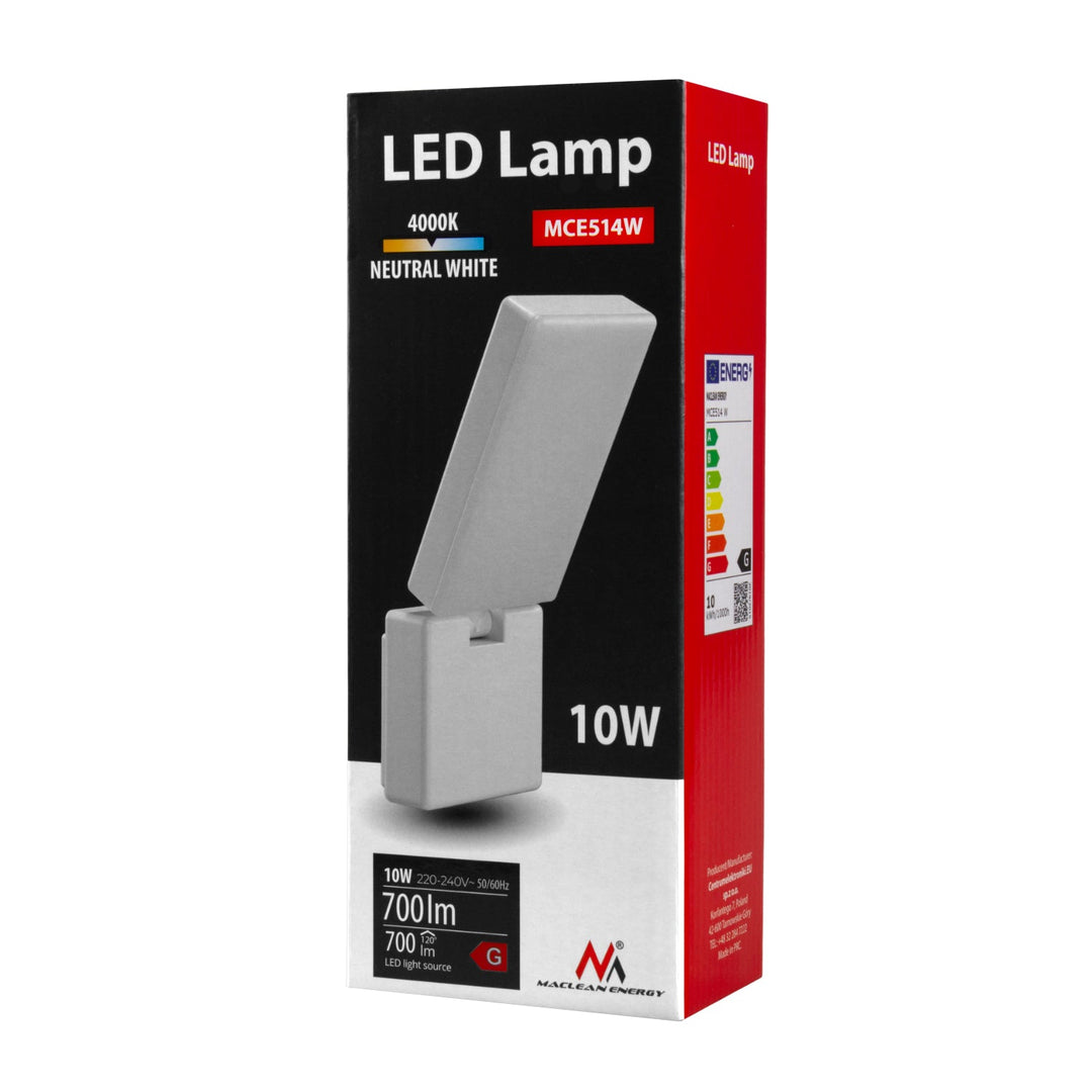 LED лампа Maclean MCE514, 10 W, 700 lm, IP65, неутрално бял цвят, 4000 K