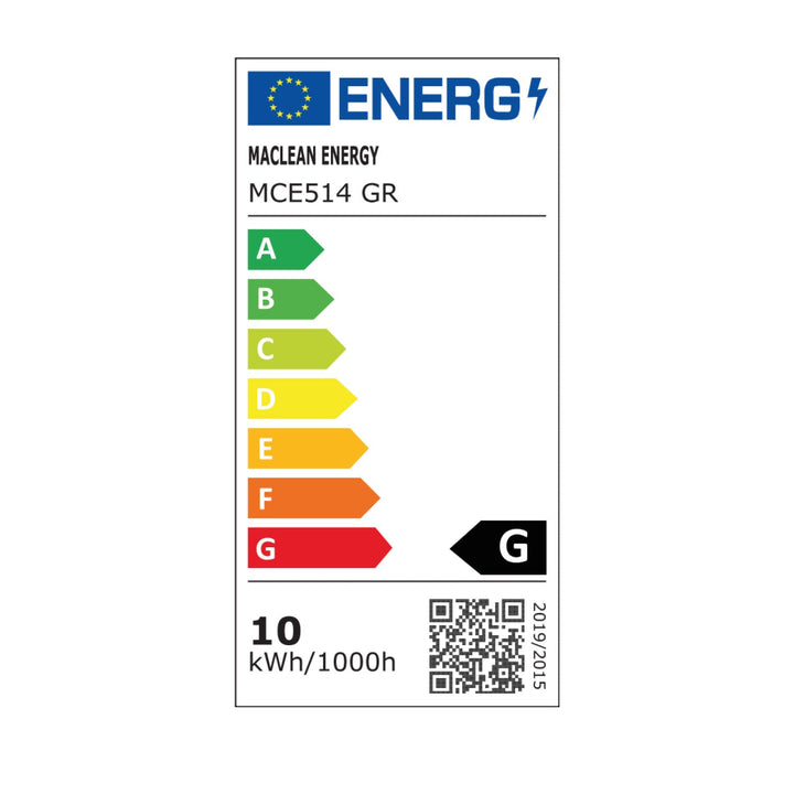 LED лампа Maclean, сива, 10 W, 700 lm, IP65, неутрално бяла, 4000 K