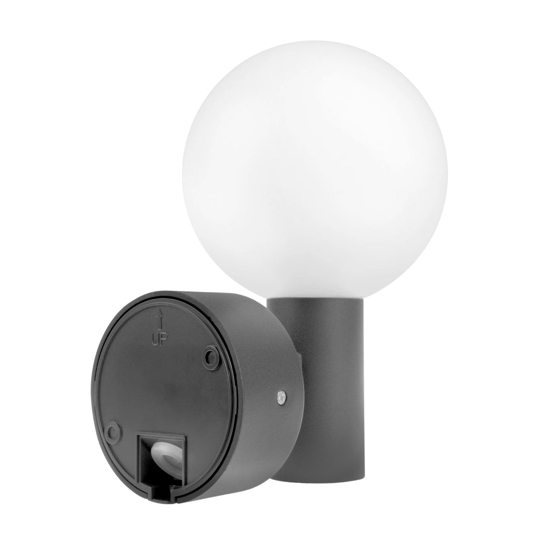 Maclean PIR датчик за движение LED лампа, сива, 15W, IP65, 1600lm, 4000K