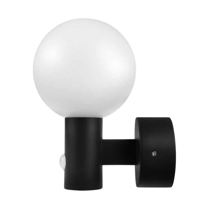 Maclean PIR датчик за движение LED лампа, черна, 15W, IP65, 1600lm, 4000K
