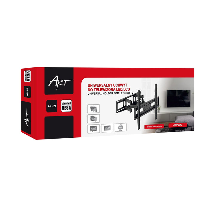 ART TV стойка, 32-70'', 40 кг, черна, VESA 400x400, AR-89