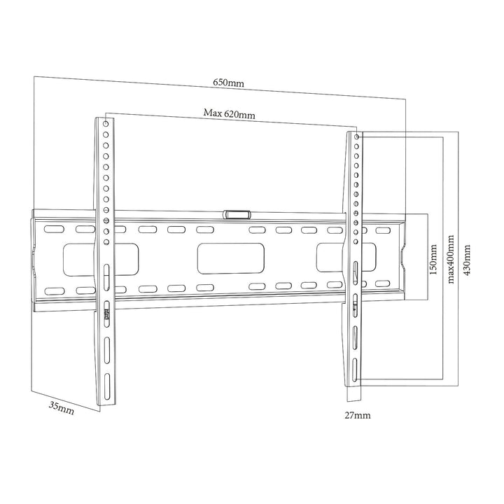 Монтаж за телевизор Maclean, макс. VESA 600x400, 32-100", 80 кг, MC-419