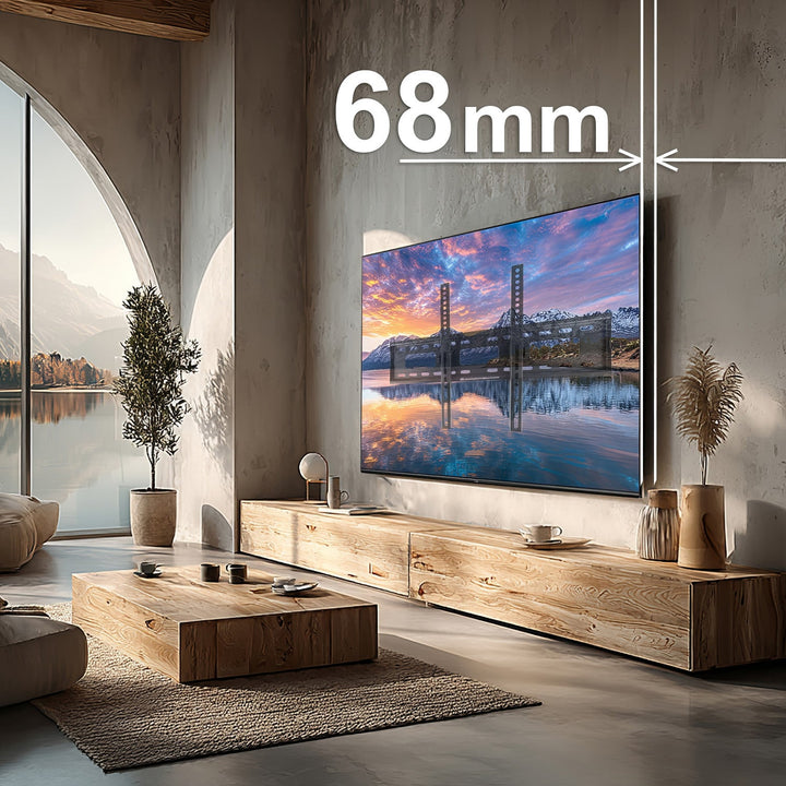 Монтажна стойка за телевизор Maclean, макс. VESA 600x400, 32-90", 80 кг, наклон +15°~-15°, MC-421