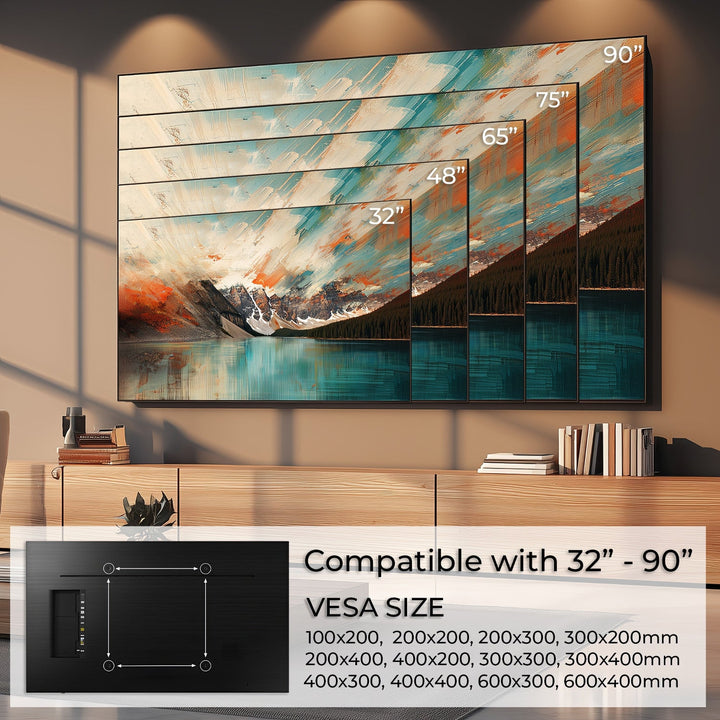 Монтажна стойка за телевизор Maclean, макс. VESA 600x400, 32-90", 80 кг, наклон +15°~-15°, MC-421