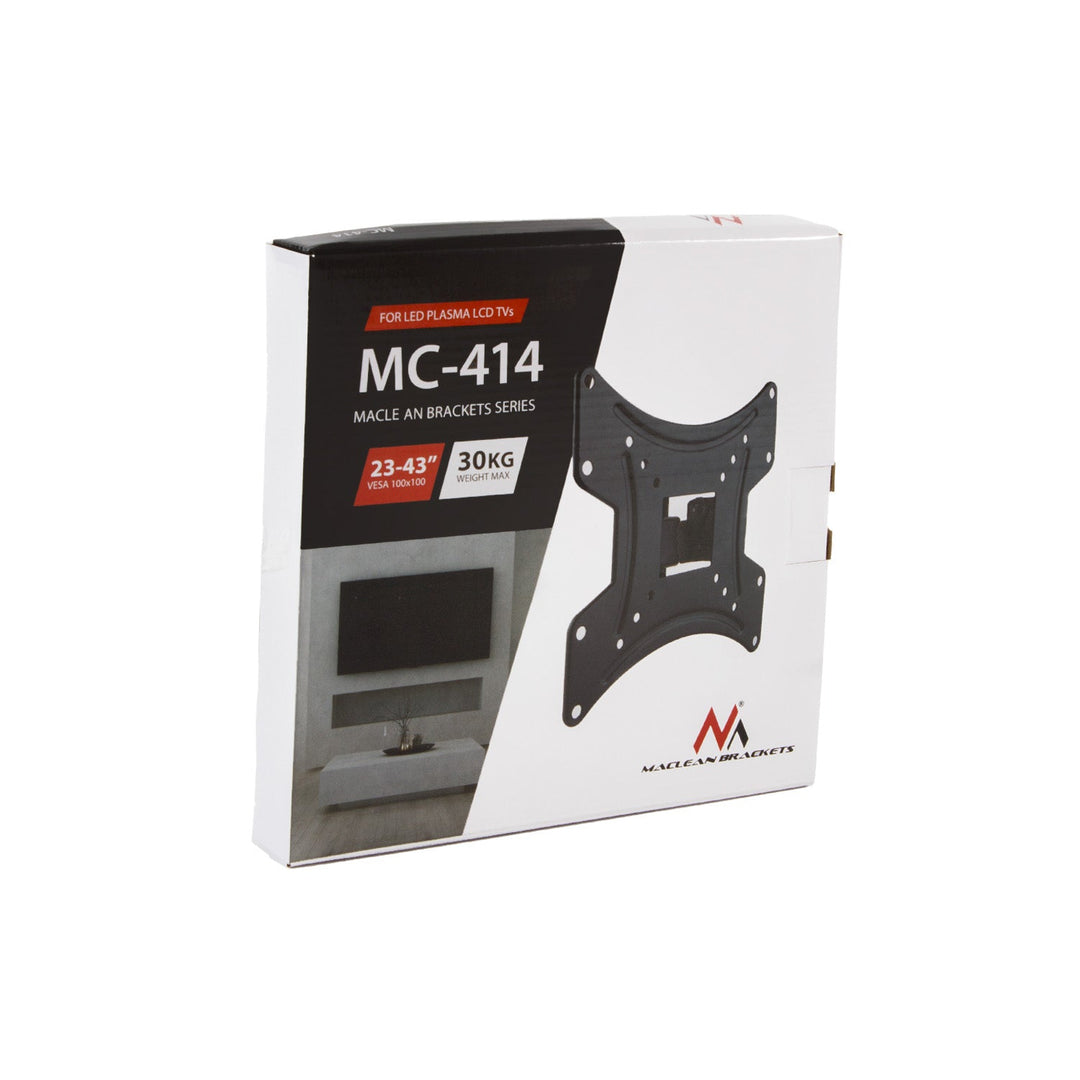 Монтажна стойка за телевизор или монитор Maclean, макс. VESA 200x200, 23-43", 30 кг, черна, MC-414