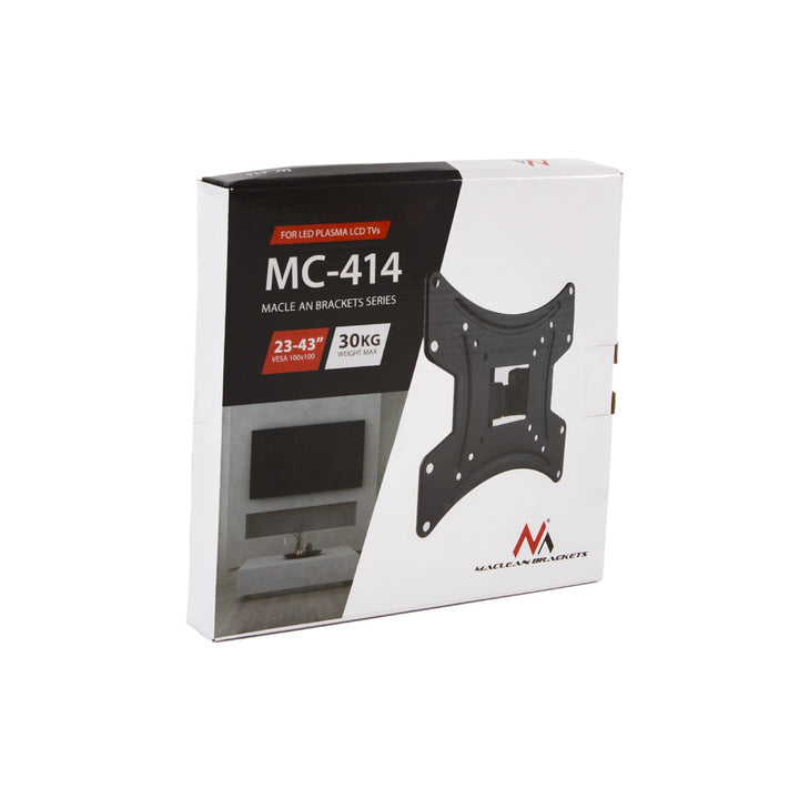 Монтажна стойка за телевизор или монитор Maclean, макс. VESA 200x200, 23-43", 30 кг, черна, MC-414