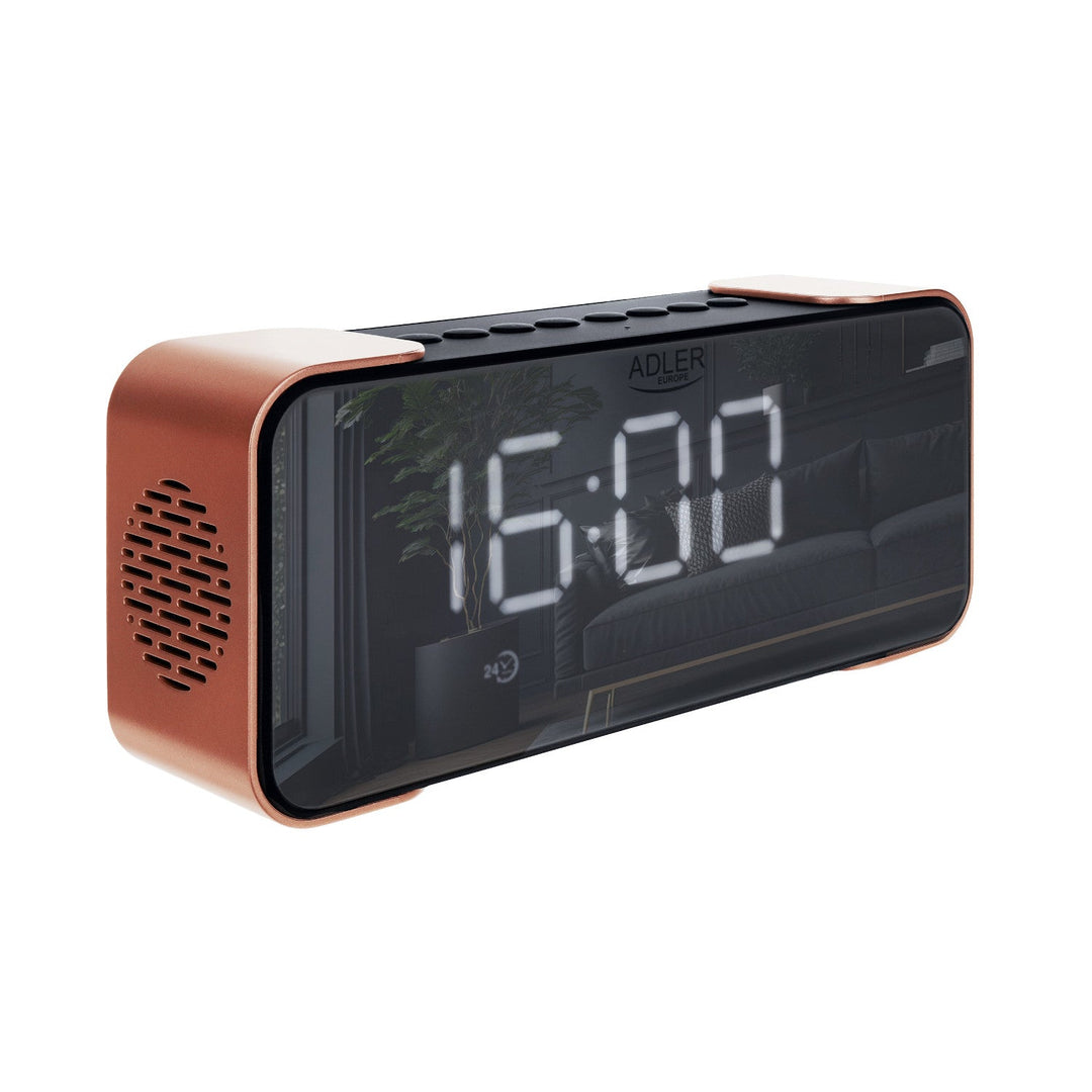 Adler AD 1190 Безжичен радиобудилник от мед с LED дисплей и Bluetooth функция