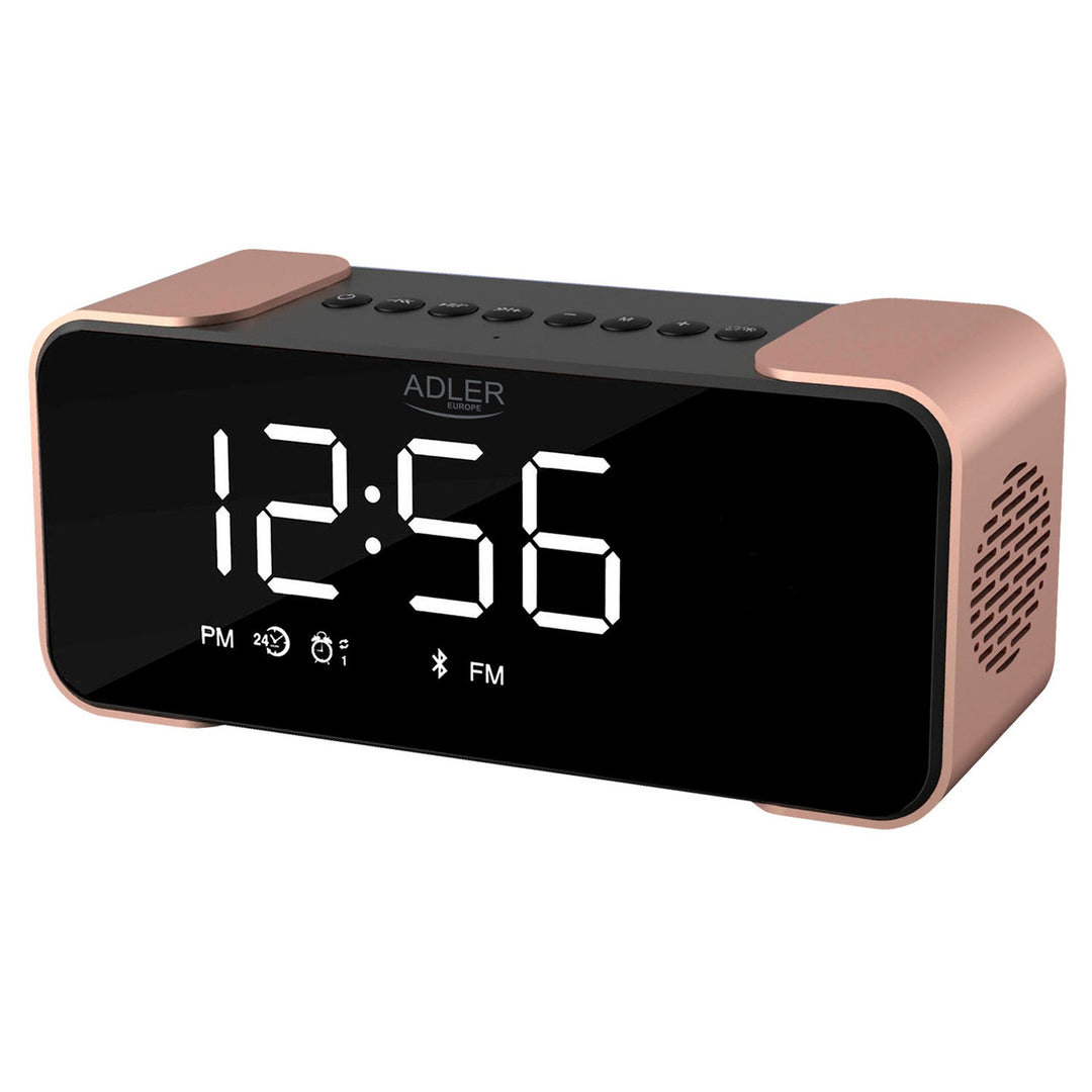 Adler AD 1190 Безжичен радиобудилник от мед с LED дисплей и Bluetooth функция