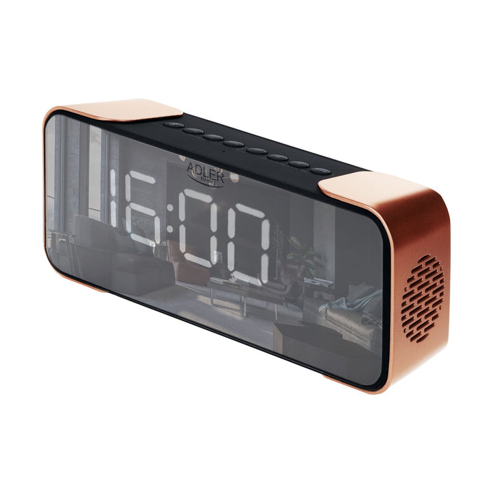 Adler AD 1190 Безжичен радиобудилник от мед с LED дисплей и Bluetooth функция